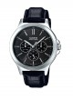 Casio Standart Men's Black Dial Leather Band Watch - MTP-V300L