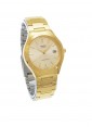 Casio Mens Stainless Steel Analog Watch Gold w/White Dial Buttons - MTP-1170N